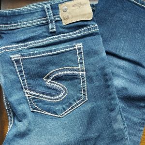 Silver Capris - Jeans Size 16